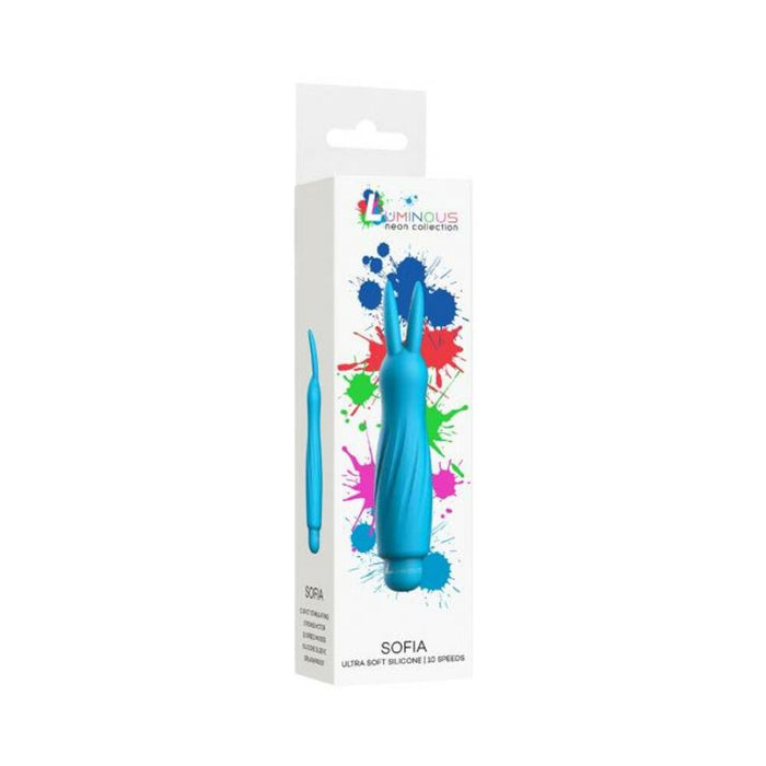 Luminous Sofia Abs Bullet With Silicone Sleeve 10 Speeds Turquoise | SexToy.com
