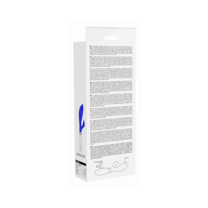 Luna Neon Achelois Ultra-soft Silicone Dual Stimulator Blue | SexToy.com