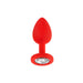 Luv Inc Jp31 Jeweled Small Plug With 3 Stones Red | SexToy.com