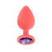 Luv Inc Jp33 Jeweled Large Plug With 3 Stones Coral | SexToy.com