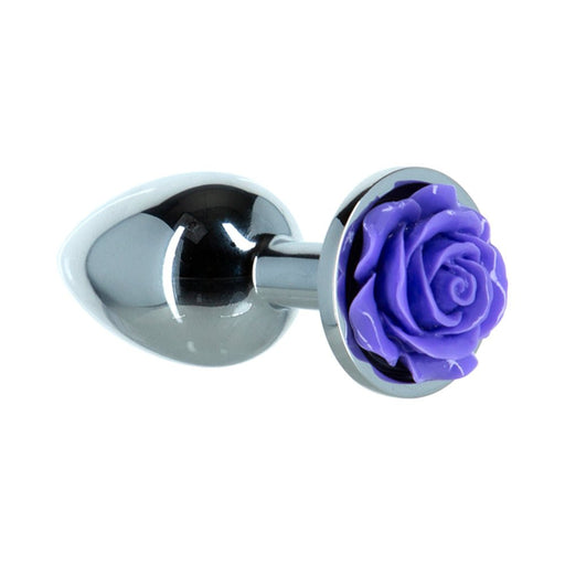 Lux Active Rose Metal Butt Plug 3 In. Purple - SexToy.com