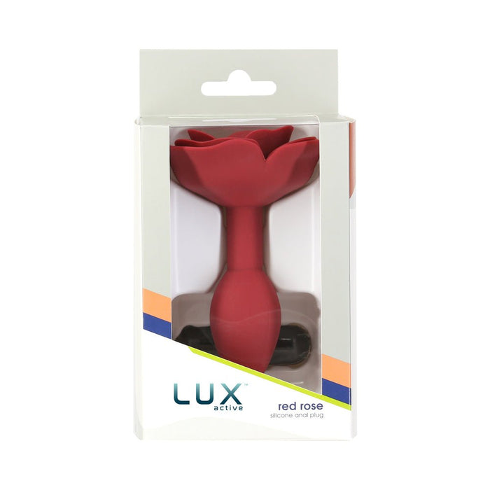 Lux Active Rose Silicone Butt Plug Red - SexToy.com