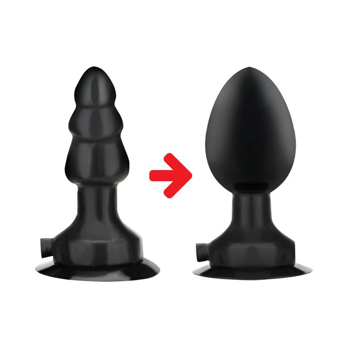 Lux Fetish 4" Inflatable Vibrating Butt Plug With Suction Base - SexToy.com