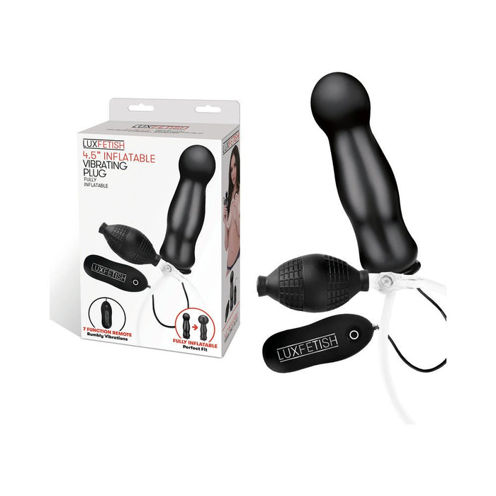 Lux Fetish 4.5" Inflatable Vibrating Plug - SexToy.com
