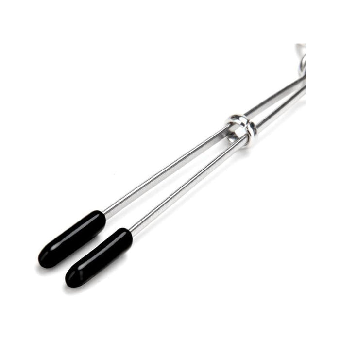 Lux Fetish Adjustable Tweezer Nipple Clips And Chain | SexToy.com