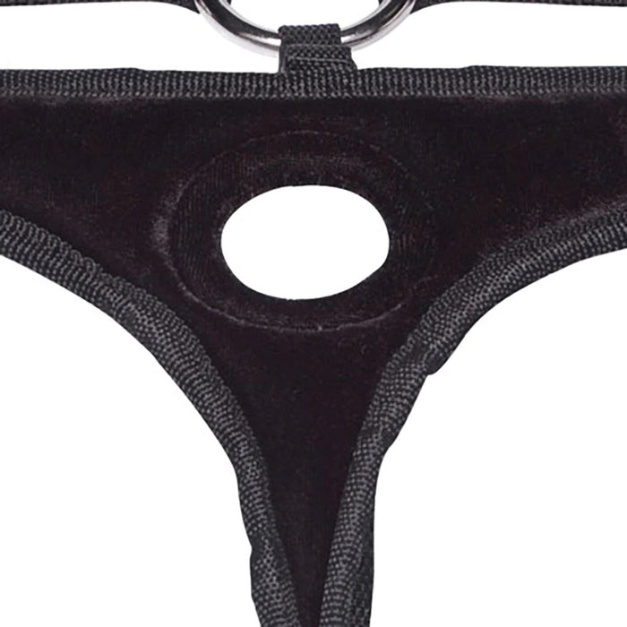 Lux Fetish Black Velvet Bikini Strap On O/S - SexToy.com
