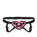 Lux Fetish Velvet Strap On Harness Pink O/S - SexToy.com