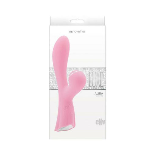 Luxe Aura Rechargeable Suction Dual Stimulator - Pink | SexToy.com