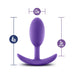 Luxe - Wearable Vibra Slim Plug - Medium - Purple - SexToy.com