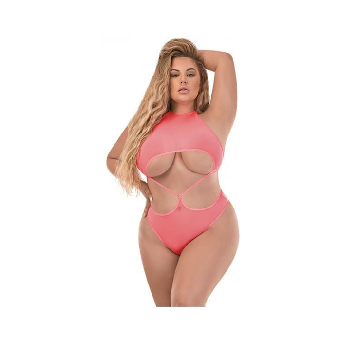 Magic Silk Forever Mesh Crotchless Underboob Teddy With Split Back | SexToy.com