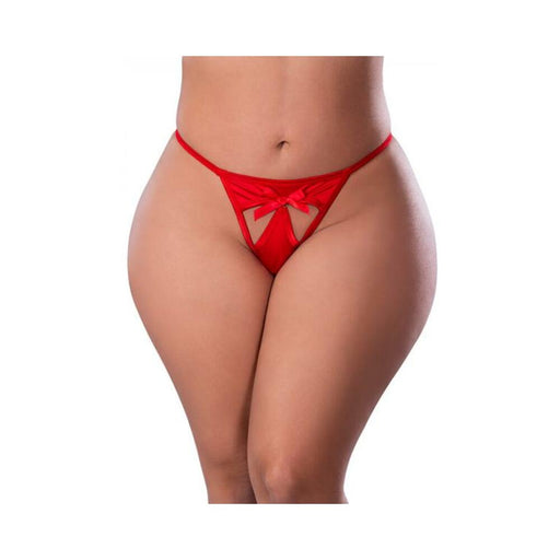 Magic Silk Holidaze Pull Open G-string Red Queen Size - SexToy.com