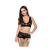 Magic Silk Ooh La Lace Bralette, Garter Skirt & G-string Set Black L/xl | SexToy.com