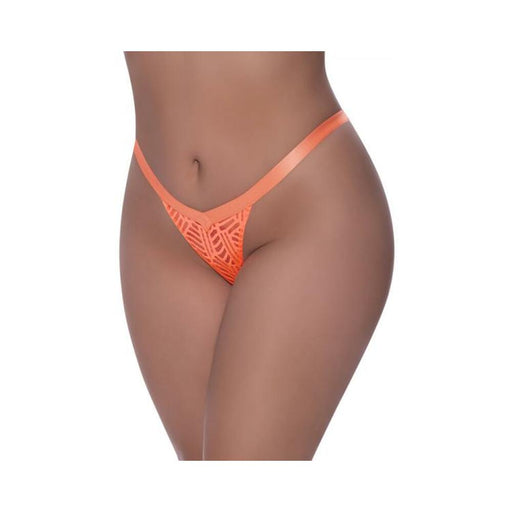 Magic Silk Rude Awakening Split Crotch Thong Neon Orange Queen Size | SexToy.com