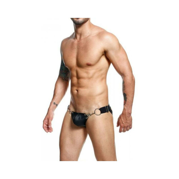 Male Basics Dngeon Snap Jockstrap Black O/s (hanging) - SexToy.com
