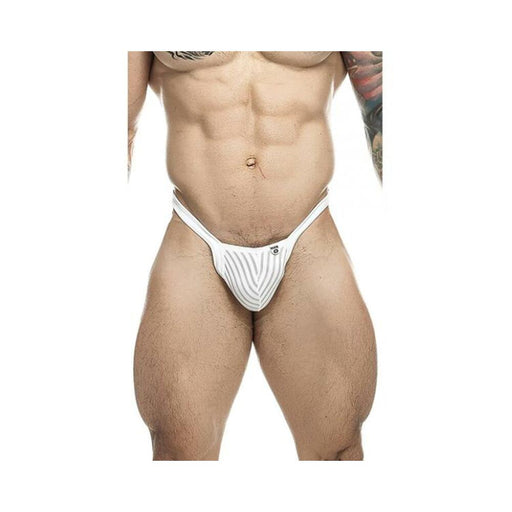 Male Basics Y Buns Thong White Sheer Lg - SexToy.com