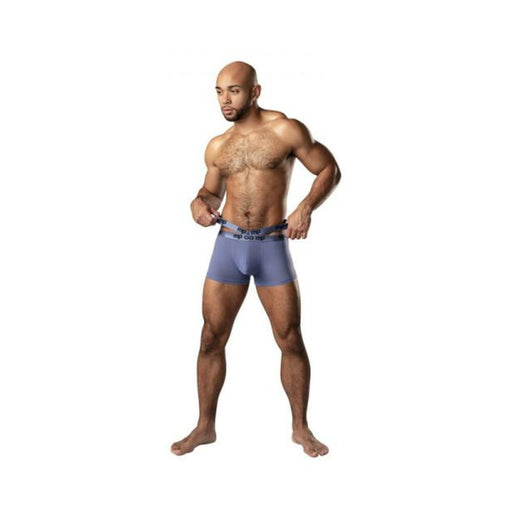 Male Power Infinite Comfort Amplifying Strappy Pouch Short Periwinkle L - SexToy.com