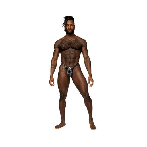 Male Power S'naked Criss Cross Thong Black/blue L/xl | SexToy.com