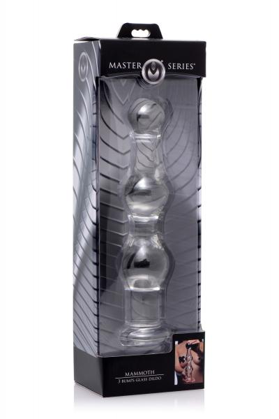 Mammoth 3 Bumps Glass Dildo Clear | SexToy.com