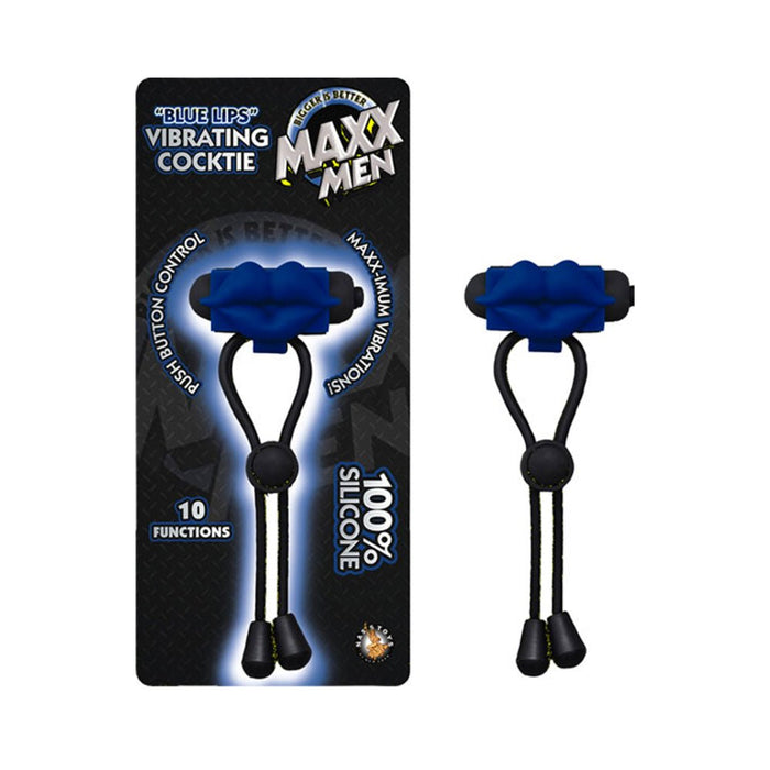Maxx Men Blue Lips Vibrating Cocktie Blue | SexToy.com