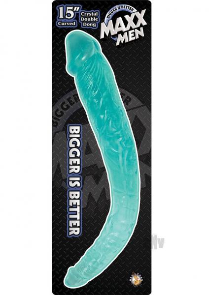 Maxx Men's 15 inches Crystal Curved Double Dong | SexToy.com