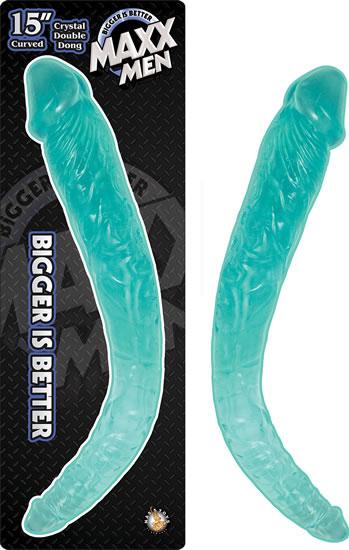 Maxx Men's 15 inches Crystal Curved Double Dong | SexToy.com