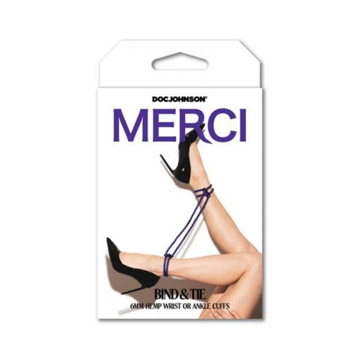 Merci Bind&tie 6mm Hemp Wrist/ankle Cuffs Violet - SexToy.com