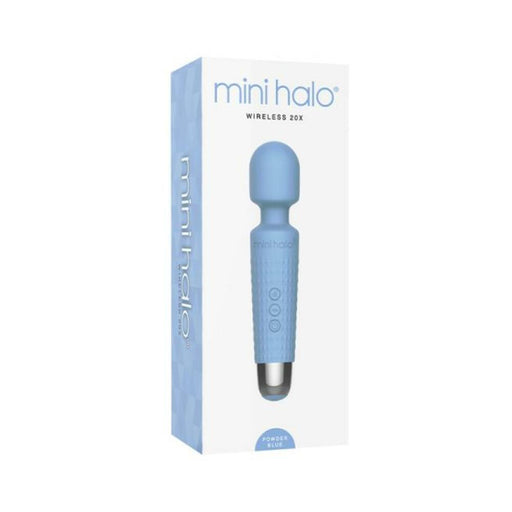 Mini Halo Wireless Wand 20x Silicone Powder Blue | SexToy.com