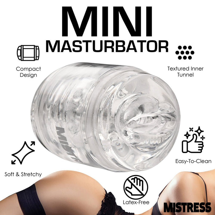 Mistress Double Shot Ass & Mouth Mini Masturbator Clear - SexToy.com