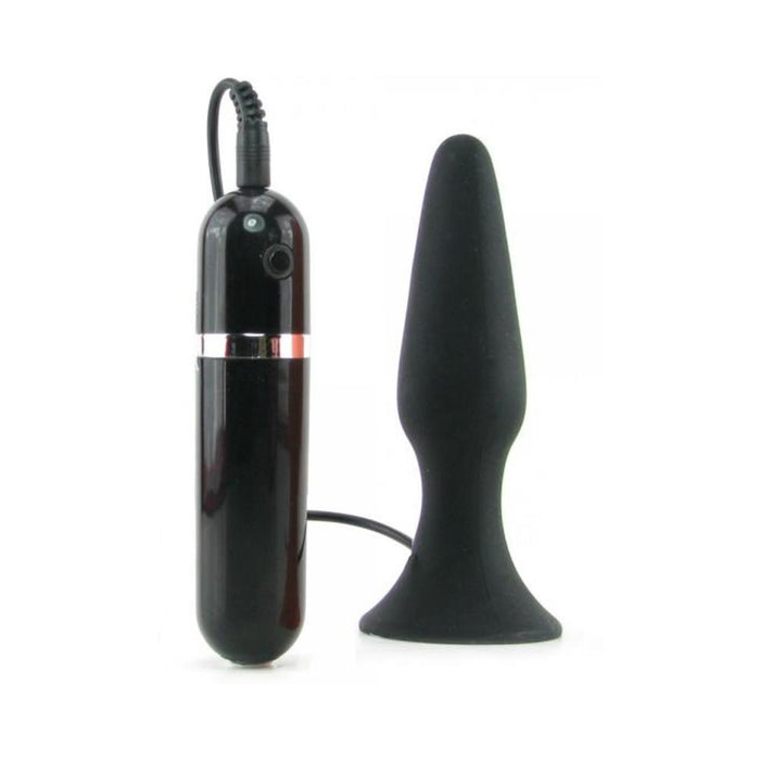 My First Silicone Surge Vibrating Butt Plug 5 Inch - Black | SexToy.com