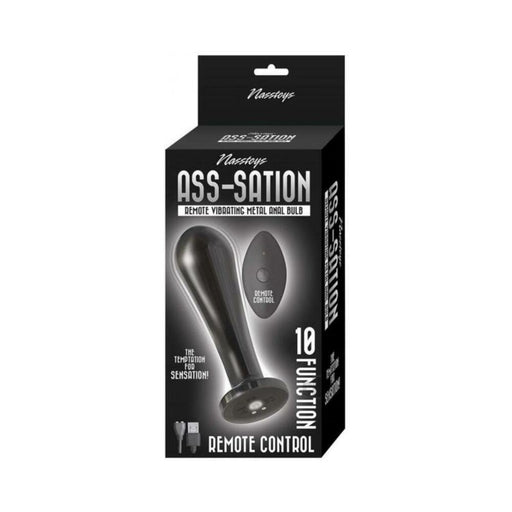 Nasstoys Ass-sation Remote Vibrating Metal Anal Bulb Black | SexToy.com