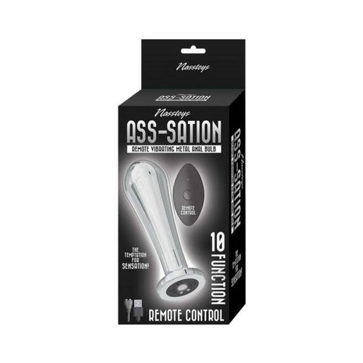 Nasstoys Ass-sation Remote Vibrating Metal Anal Bulb Silver | SexToy.com
