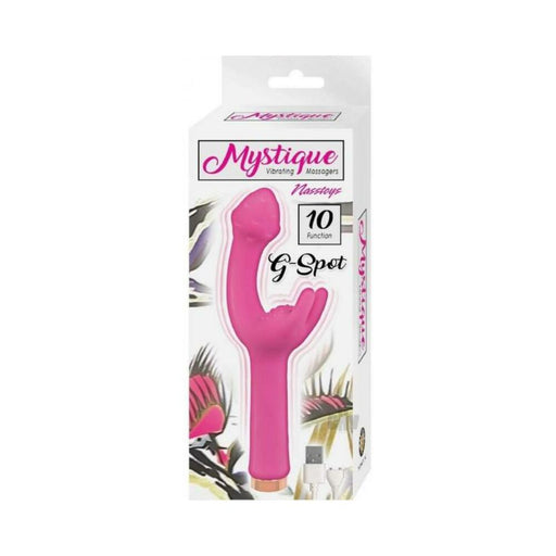 Nasstoys Mystique G-spot Rechargeable Silicone Dual Stimulation Vibrator Pink | SexToy.com