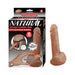 Natural Realskin Squirting Penis With Adjustable Harness 8" - Brown | SexToy.com