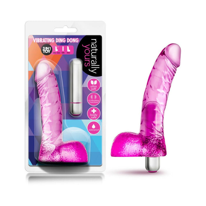 Naturally Yours Vibrating Ding Dong Realistic Dildo - SexToy.com