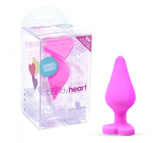 Naughtier Candy Heart Ride Me Pink Butt Plug | SexToy.com
