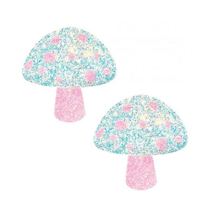 Neva Nude Black Light Glitter Shroom Pasties - Pink/white O/s - SexToy.com