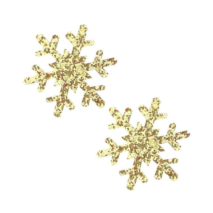 Neva Nude Pasties Snowflake Glitter Gold | SexToy.com