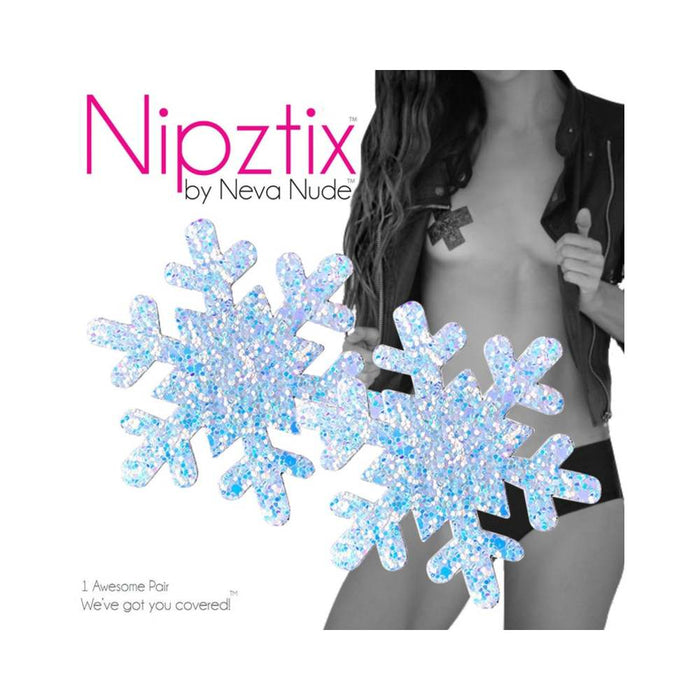 Neva Nude Pasty Snowflake Glitter Frost Pasties | SexToy.com
