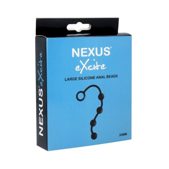 Nexus Excite Silicone Anal Beads - Black | SexToy.com