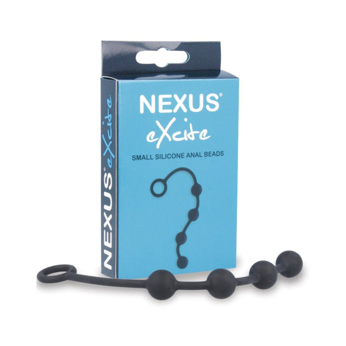 Nexus Excite Silicone Anal Beads - Black | SexToy.com