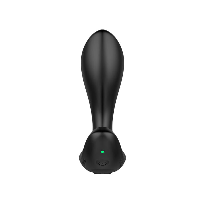 Nexus Tornado Rechargeable Remote-controlled Rotating & Vibrating Textured Silicone Anal Plug Black - SexToy.com