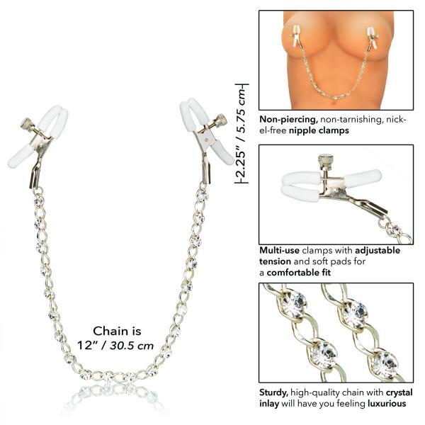 Nipple Play Crystal Chain Nipple Clamps | SexToy.com