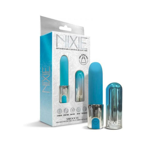 Nixie Smooch Rechargeable Lipstick Vibrator Blue Ombre - SexToy.com