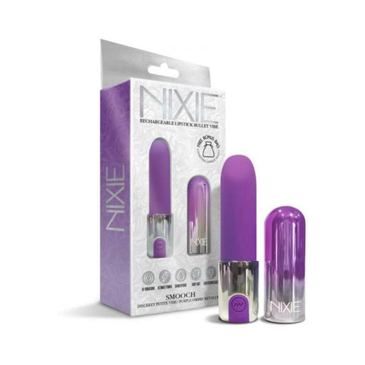 Nixie Smooch Rechargeable Lipstick Vibrator Purple Ombre - SexToy.com