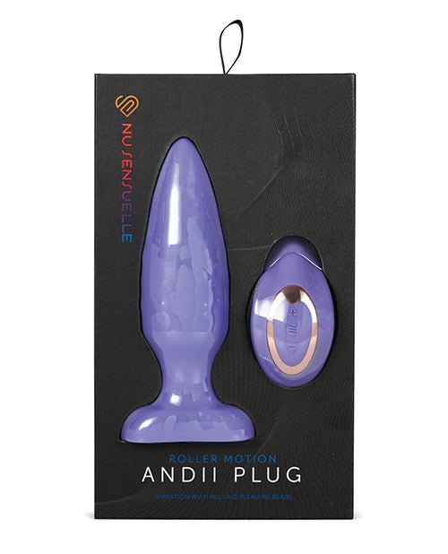 Nu Sensuelle Andii Vertical Roller Motion Butt Plug - Ultra Violet - SexToy.com