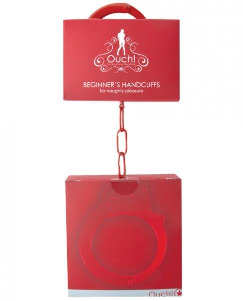 Ouch Beginners Handcuffs Metal Red | SexToy.com
