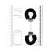 Ouch! Black & White Beginner Pleasure Furry Wrist Cuffs With Quick-release Button | SexToy.com
