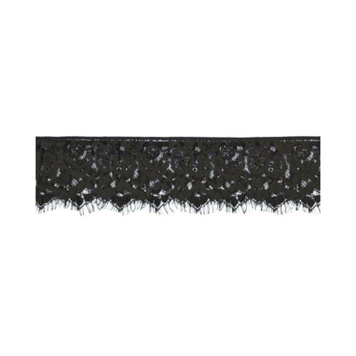 Ouch! Black & White Lace Mask With Elastic Straps Black | SexToy.com