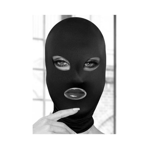 Ouch! Black & White Subversion Mask With Open Mouth And Eye Black | SexToy.com