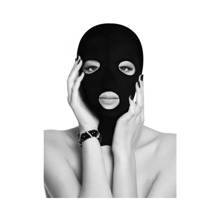 Ouch! Black & White Subversion Mask With Open Mouth And Eye Black | SexToy.com